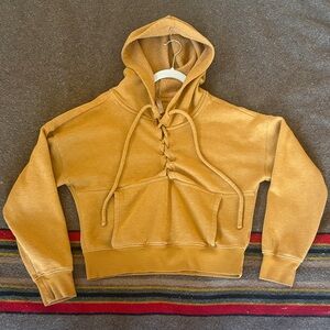 Worn Free people cropped hoodie